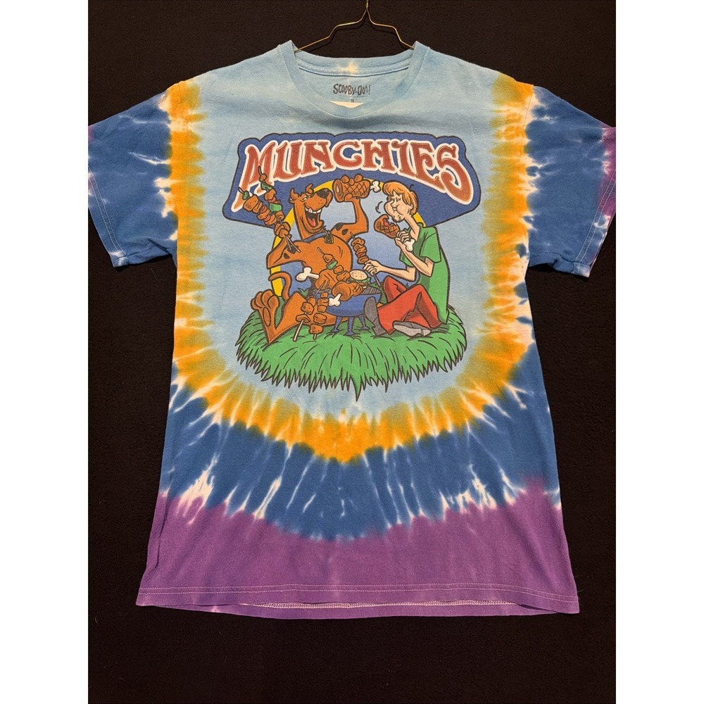 Scooby-Doo Vintage Munchies Tie-Dye T-Shirt Mens Small Hanna Barbera 90s Cartoon